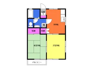 第2楠ハイツ【2階】の間取り