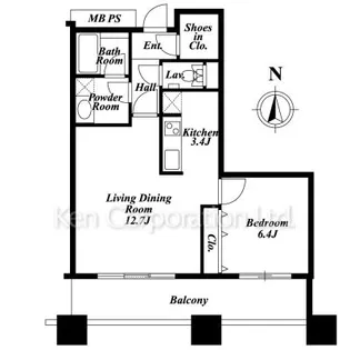 芝浦アイランド エアタワー【11階】の間取り