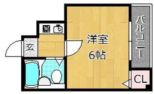 ハイコート枚方【2階】の間取り