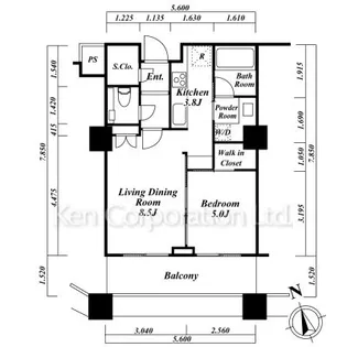 1LDKの間取り画像