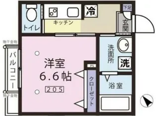 エスポワール東大井【2階】の間取り