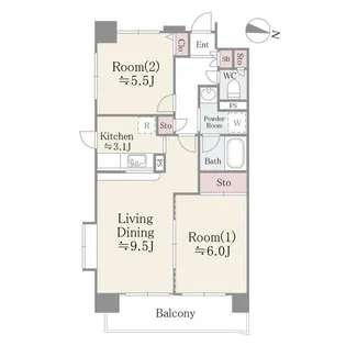埼玉県さいたま市大宮区吉敷町1【マンション】の間取り