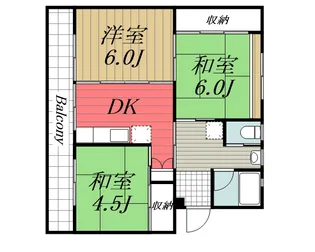 千葉県成田市吾妻2【マンション】の間取り