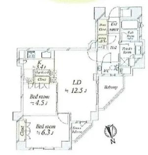 ザ・パークハウス代官山【6階】の間取り