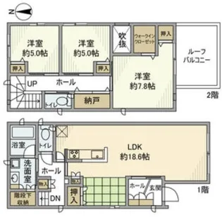 愛知県豊田市美里2【一戸建】の間取り