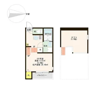 LEGARE卸町【1階】の間取り