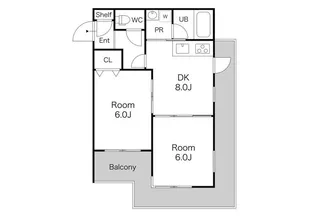 ドリームマンション登戸第二【2階】の間取り