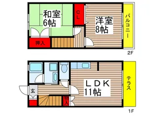 千葉県千葉市花見川区作新台3【一戸建】の間取り