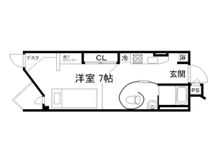 DETOM-1東山レディース【1階】の間取り