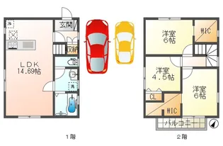 静岡県静岡市葵区千代田4【一戸建】の間取り