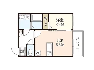 スマイルレジデンス三筋 北館【2階】の間取り
