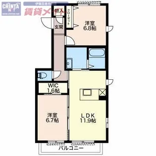 リアン【2階】の間取り