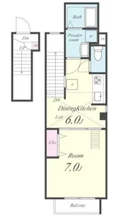 ヴァンテ・ヴェール【2階】の間取り