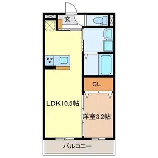 仮)久居野村町マンション【2階】の間取り