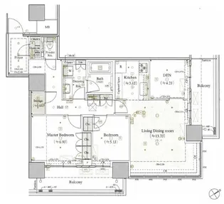 ザ・タワー横浜北仲【39階】の間取り
