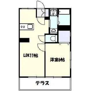 第二コーポさつき【1階】の間取り