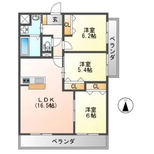 セイワコートプレミアム【2階】の間取り