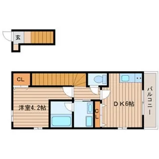 宮城県仙台市青葉区子平町【アパート】の間取り