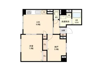 アブレスト西日暮里【7階】の間取り