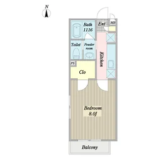 サニーシャンブル豊田【2階】の間取り