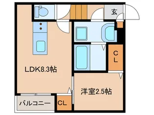 エクシア福大駅前A【1階】の間取り