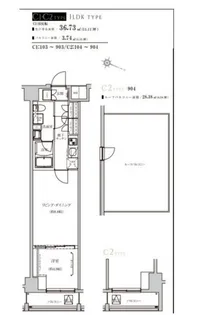 Weave Base -Itabashi Honcho 板橋本町【8階】の間取り
