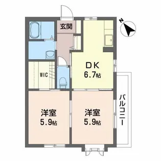 シャンテ51【2階】の間取り