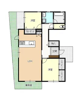 ヴィレッジハウスK【1階】の間取り