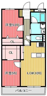エスポワール壱番館【1階】の間取り