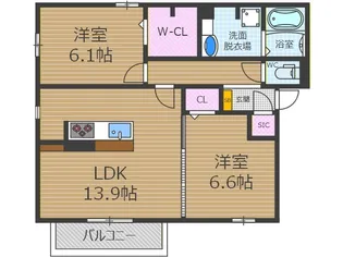 Maisonこまくさ【1階】の間取り