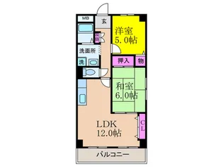 如月マンションの間取り