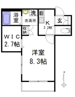 カーサ ルーチェ【3階】の間取り