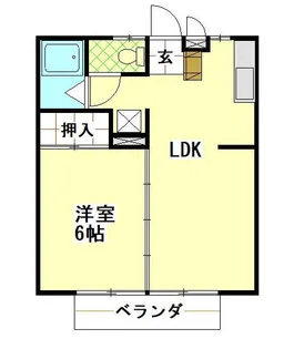 クリスタルハイツ【2階】の間取り