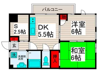 コーポアサカ第5【2階】の間取り