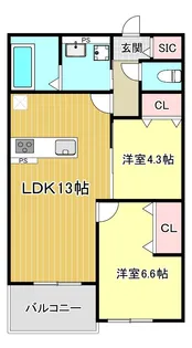 Plume葛野三条【3階】の間取り