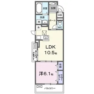 フルール近江【1階】の間取り