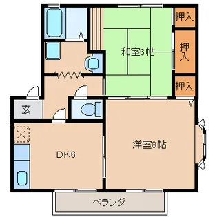 アルコバレーノA【1階】の間取り