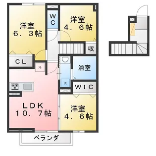 ペニーレーン石神井台 A棟【2階】の間取り