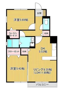 森の下壱番館【1階】の間取り