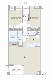 東急ドエルアルス代々木参宮橋【4階】の間取り