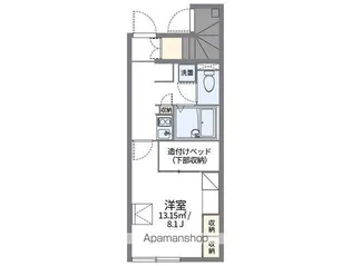 レオパレス赤坂 壱番館【1階】の間取り