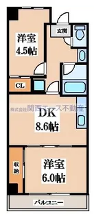 ツインフラッツ【8階】の間取り