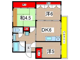 永山団地第二住宅第四号棟【5階】の間取り