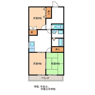 コーポ市川【2階】の間取り