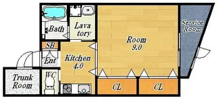 FLAT34福島【4階】の間取り