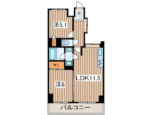 メゾンドラポ-ル大和【3階】の間取り