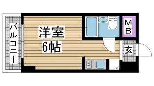 コスモプラザ三宮【7階】の間取り