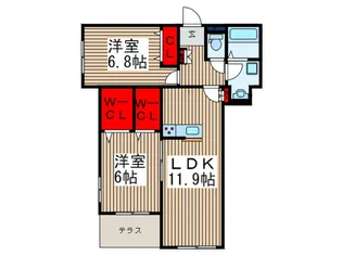 グランメゾン戸田【1階】の間取り