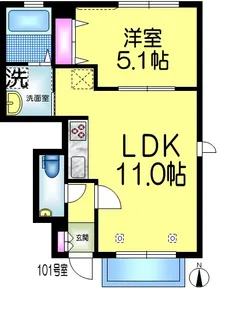 エルカミノ船橋【1階】の間取り