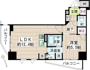 シェフルール鶴見ステーションワン【2階】の間取り